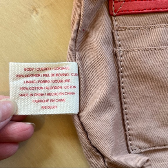 Lucky Brand Coral-Pink Leather Crossbody with Tassel - Picture 11 of 12